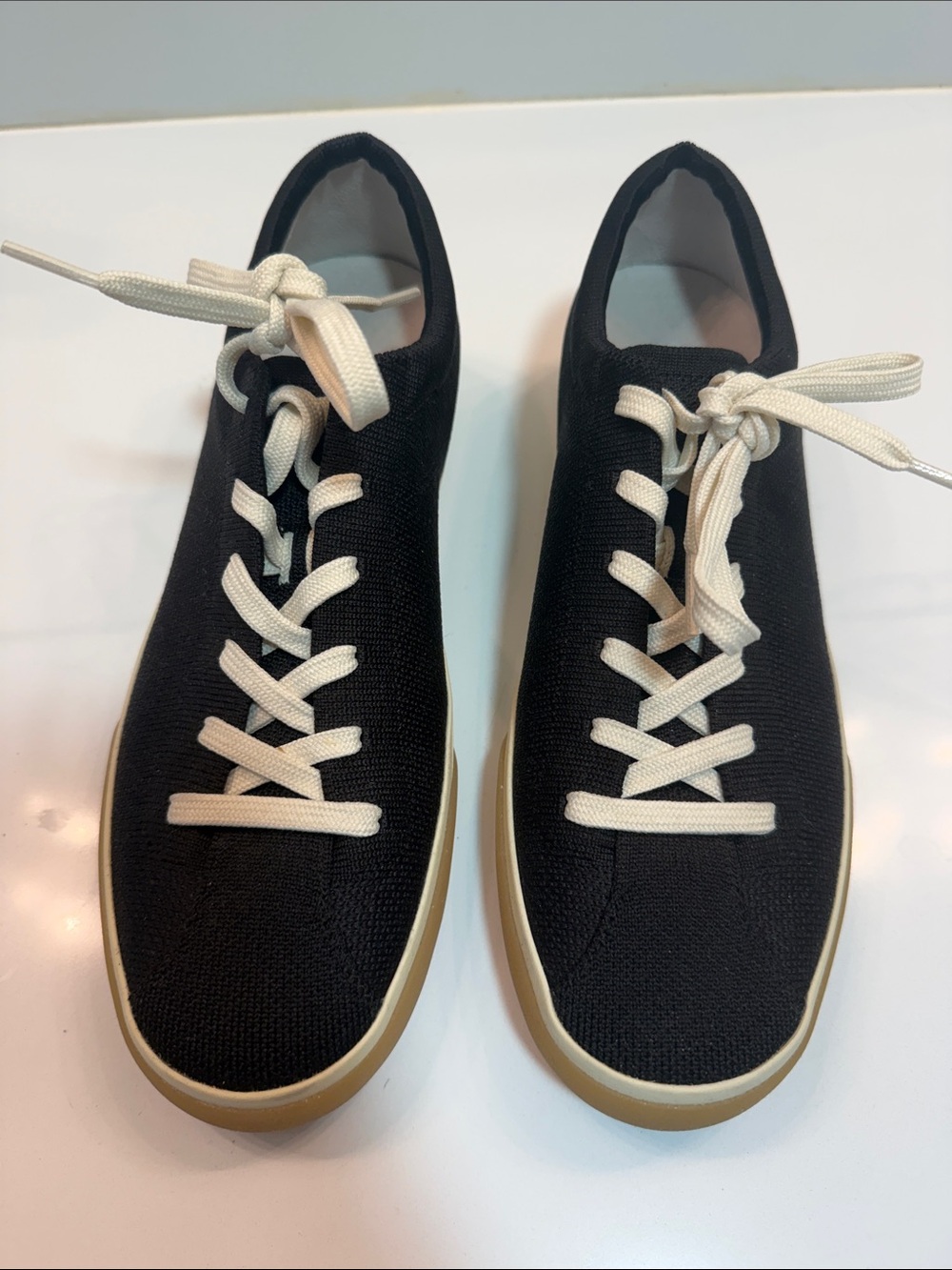 Rothy’s Black Lace-Up Sneakers